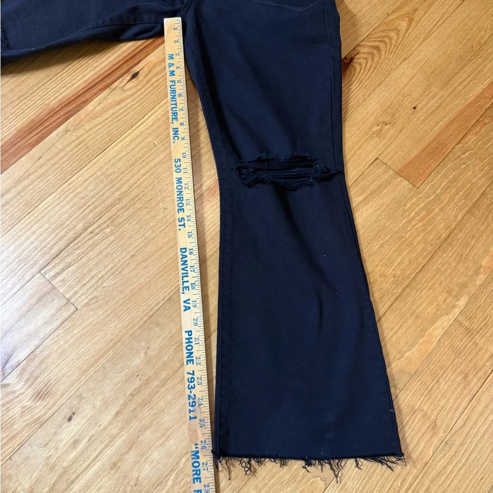 Carly Jean Los Angeles Women’s Kate Slim Distressed Black Jean Feminine Size 11 - Picture 7 of 7